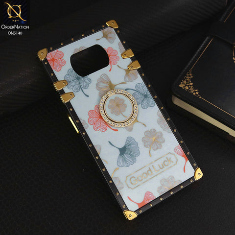 Xiaomi Poco X3 Pro Cover - Sky Blue - Trendy Style Good Luck Floral Square Trunk Soft Case With Holder