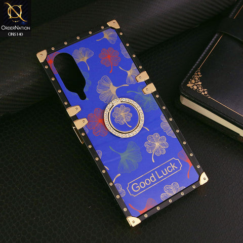 Vivo Y17s Cover - Blue - Trendy Style Good Luck Floral Square Trunk Soft Case With Holder