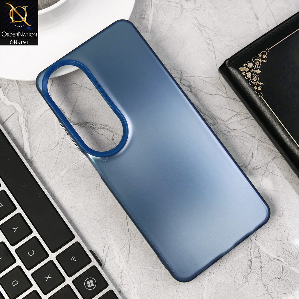 Oppo A60 Cover - Blue - New Matte Color Gradient Shine Series Soft Borders Protective Case
