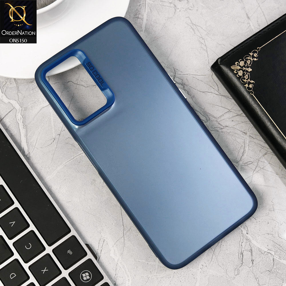 Oppo K10 Cover - Blue - New Matte Color Gradient Shine Series Soft Borders Protective Case