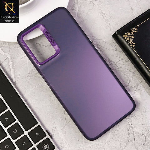 Oppo A36 Cover - Purple - New Matte Color Gradient Shine Series Soft Borders Protective Case