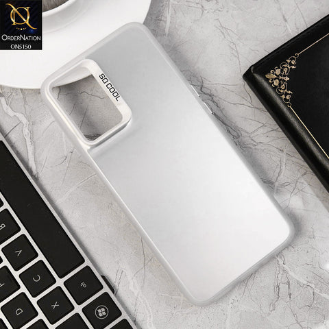 Oppo K10 Cover - Silver - New Matte Color Gradient Shine Series Soft Borders Protective Case