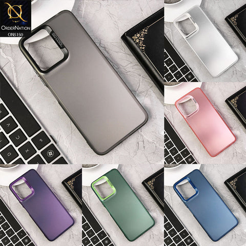 Samsung Galaxy A71 Cover - Purple - New Matte Color Gradient Shine Series Soft Borders Protective Case
