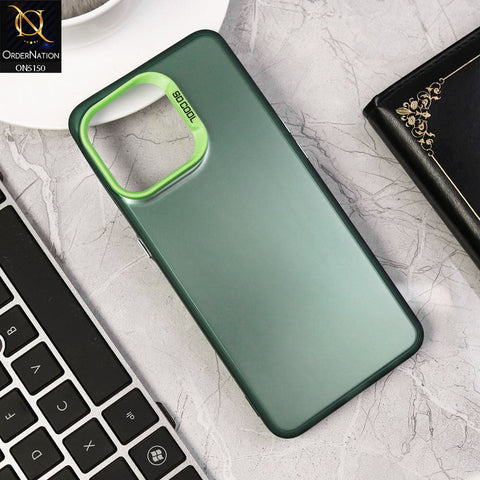Oppo F19 Pro Cover - Green - New Matte Color Gradient Shine Series Soft Borders Protective Case
