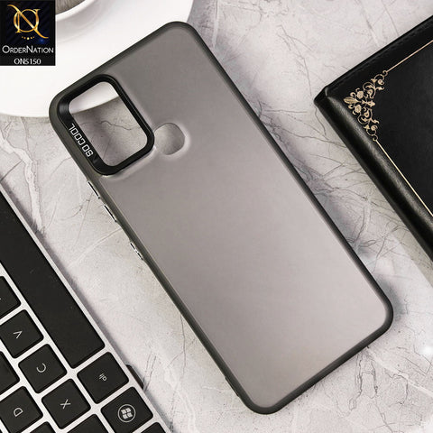 Infinix Hot 10 Cover - Black - New Matte Color Gradient Shine Series Soft Borders Protective Case