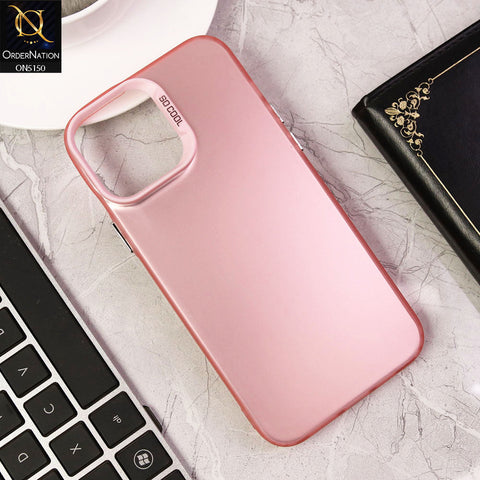 iPhone 13 Pro Max Cover - Rose Gold - New Matte Color Gradient Shine Series Soft Borders Protective Case
