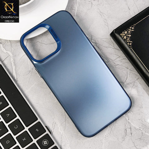 iPhone 15 Pro Max Cover - Blue - New Matte Color Gradient Shine Series Soft Borders Protective Case