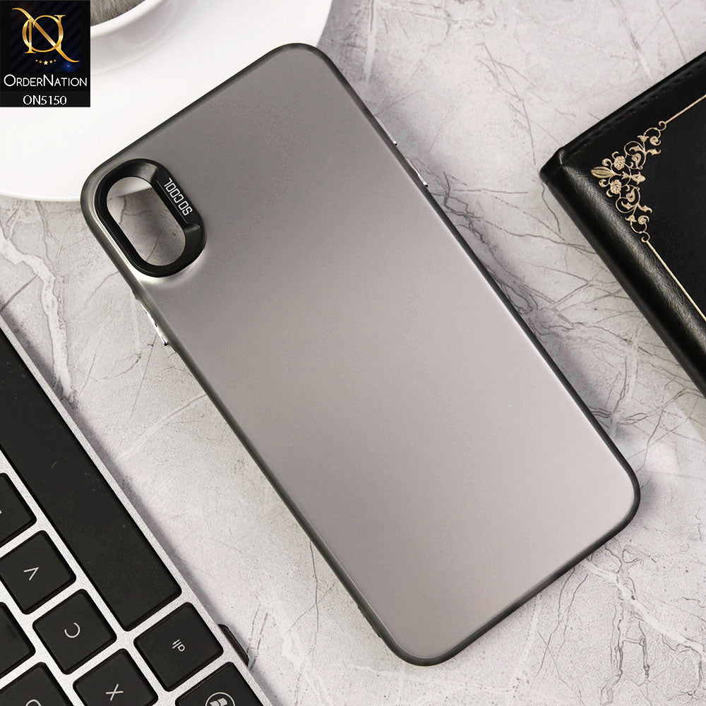 iPhone XS Max Cover - Black - New Matte Color Gradient Shine Series Soft Borders Protective Case