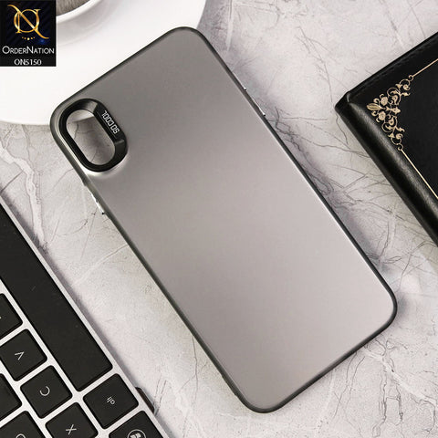 iPhone XS Max Cover - Black - New Matte Color Gradient Shine Series Soft Borders Protective Case