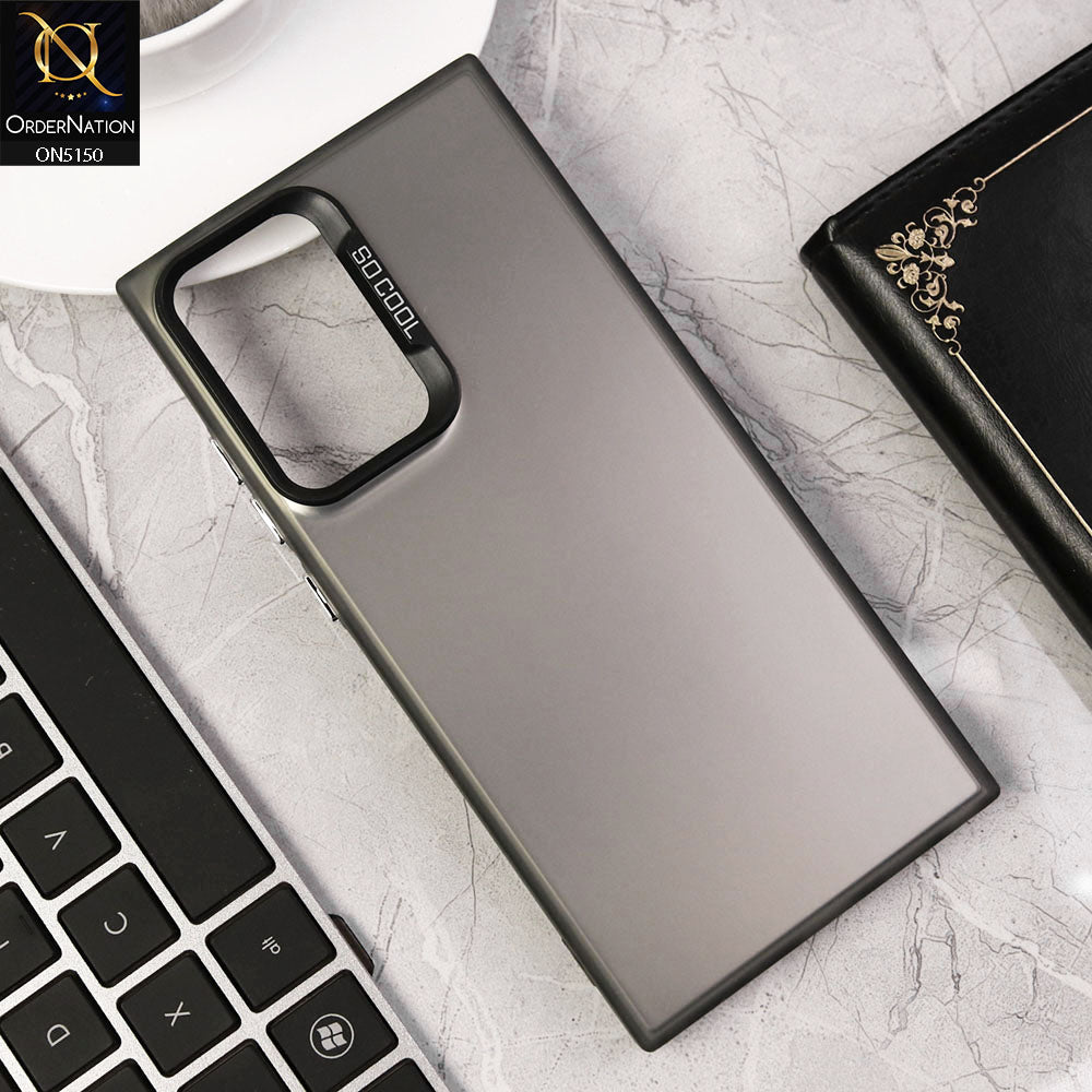 Samsung Galaxy Note 20 Ultra Cover - Black - New Matte Color Gradient Shine Series Soft Borders Protective Case