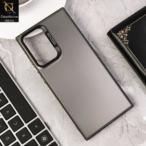 Samsung Galaxy Note 20 Ultra Cover - Black - New Matte Color Gradient Shine Series Soft Borders Protective Case