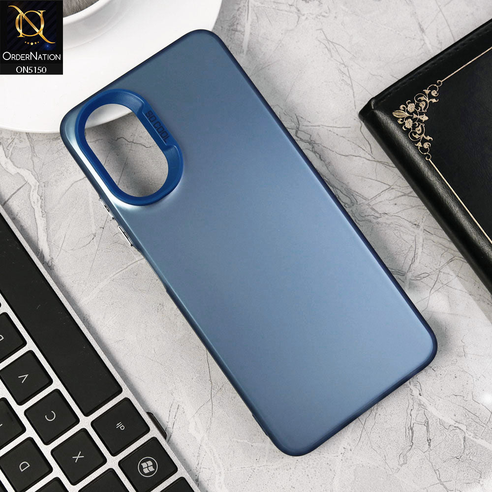 Oppo A18 Cover - Blue - New Matte Color Gradient Shine Series Soft Borders Protective Case