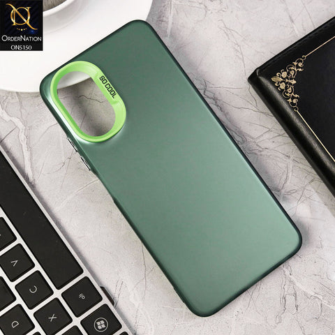 Oppo A38 Cover - Green - New Matte Color Gradient Shine Series Soft Borders Protective Case