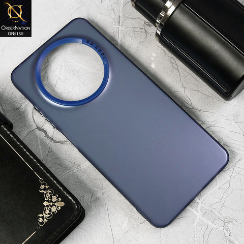 Realme 12 4G Cover - Blue -  New Matte Color Gradient Shine Series Soft Borders Protective Case
