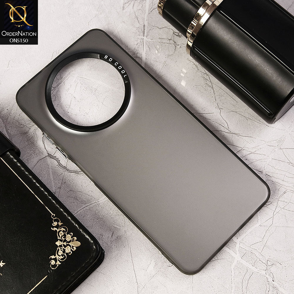 Realme 12 Plus Cover - Gray -  New Matte Color Gradient Shine Series Soft Borders Protective Case
