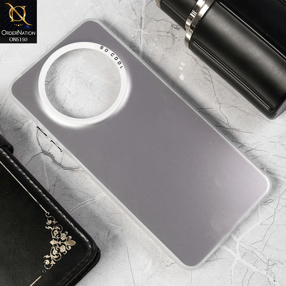 Realme 12 4G Cover - Silver -  New Matte Color Gradient Shine Series Soft Borders Protective Case