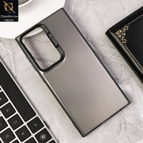 Samsung Galaxy S22 Ultra 5G Cover - Black - New Matte Color Gradient Shine Series Soft Borders Protective Case