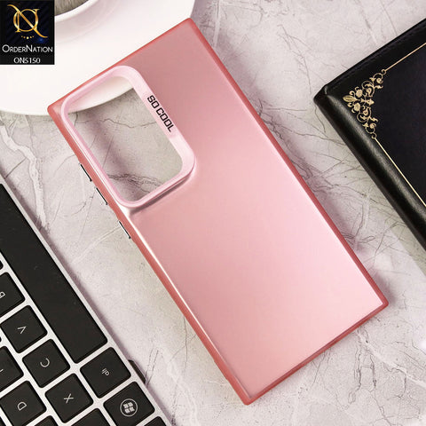 Samsung Galaxy S22 Ultra 5G Cover - Rose Gold - New Matte Color Gradient Shine Series Soft Borders Protective Case