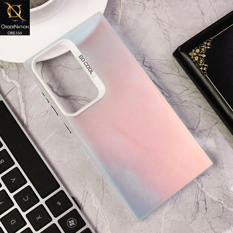 Samsung Galaxy S22 Ultra 5G Cover - White - New Matte Color Gradient Shine Series Soft Borders Protective Case