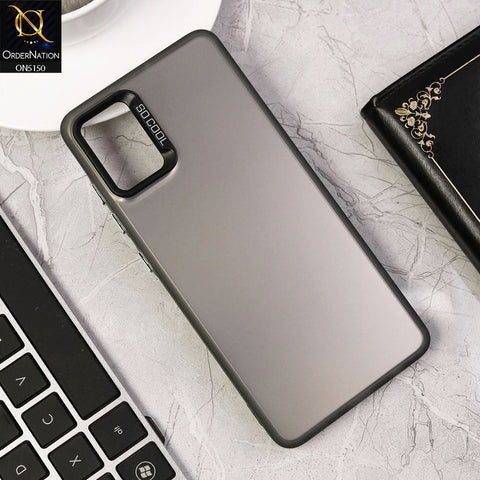 Samsung Galaxy A51 Cover - Black - New Matte Color Gradient Shine Series Soft Borders Protective Case
