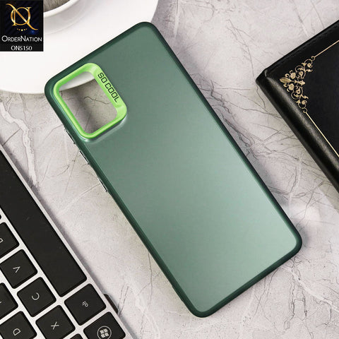 Samsung Galaxy A71 Cover - Green - New Matte Color Gradient Shine Series Soft Borders Protective Case