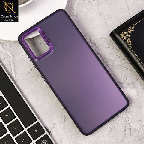 Samsung Galaxy A71 Cover - Purple - New Matte Color Gradient Shine Series Soft Borders Protective Case