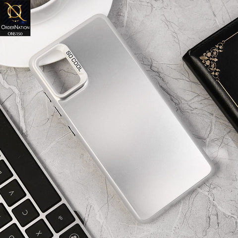 Samsung Galaxy A71 Cover - Silver - New Matte Color Gradient Shine Series Soft Borders Protective Case