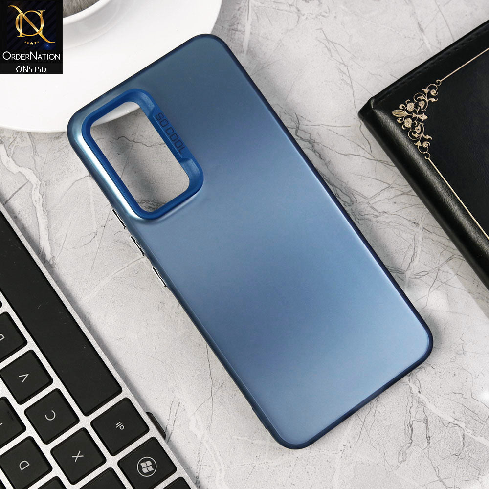 Vivo V23e 5G Cover - Blue - New Matte Color Gradient Shine Series Soft Borders Protective Case