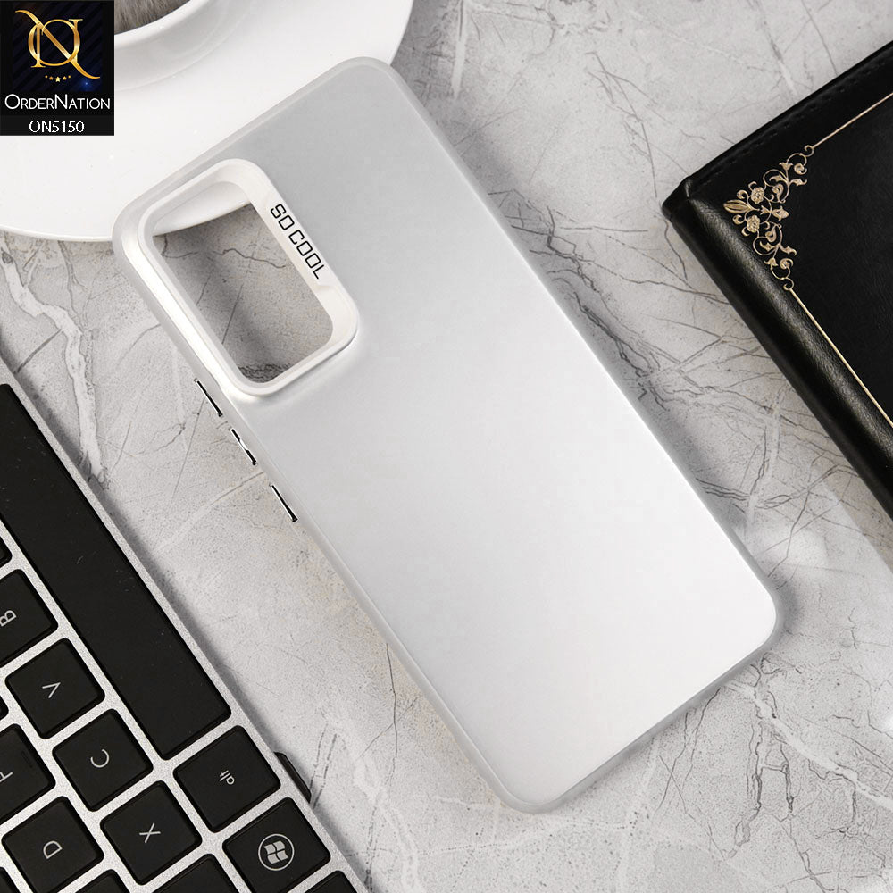 Vivo S10e Cover - Silver - New Matte Color Gradient Shine Series Soft Borders Protective Case