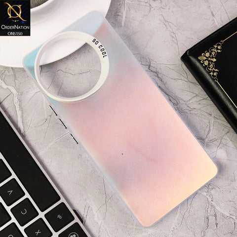Vivo V30e Cover - White - New Matte Color Gradient Shine Series Soft Borders Protective Case