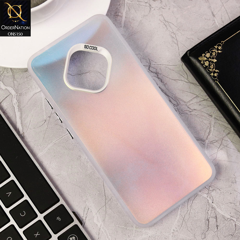 Vivo Y51 (2020 September) Cover - White - New Matte Color Gradient Shine Series Soft Borders Protective Case