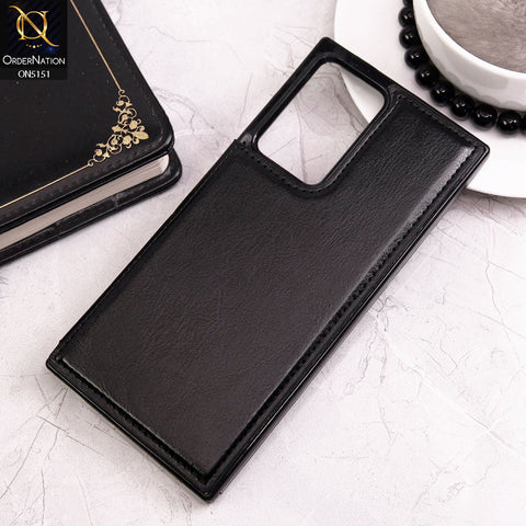 Samsung Galaxy Note 20 Ultra Cover - Black - Luxury PU Leather Card Holder Wallet Soft Case