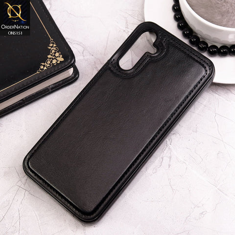 Samsung Galaxy A54 Cover - Black - Luxury PU Leather Card Holder Wallet Soft Case