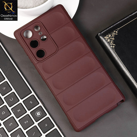 Samsung Galaxy S22 Ultra Cover - Maroon -  Soft TPU, Drop-Proof, Shockproof, Protective Case