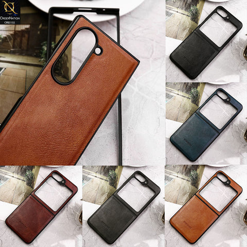 Samsung Galaxy Z Fold 4 5G Cover - Light Brown - New Primum Pu Leather Hard Shell Protective Case