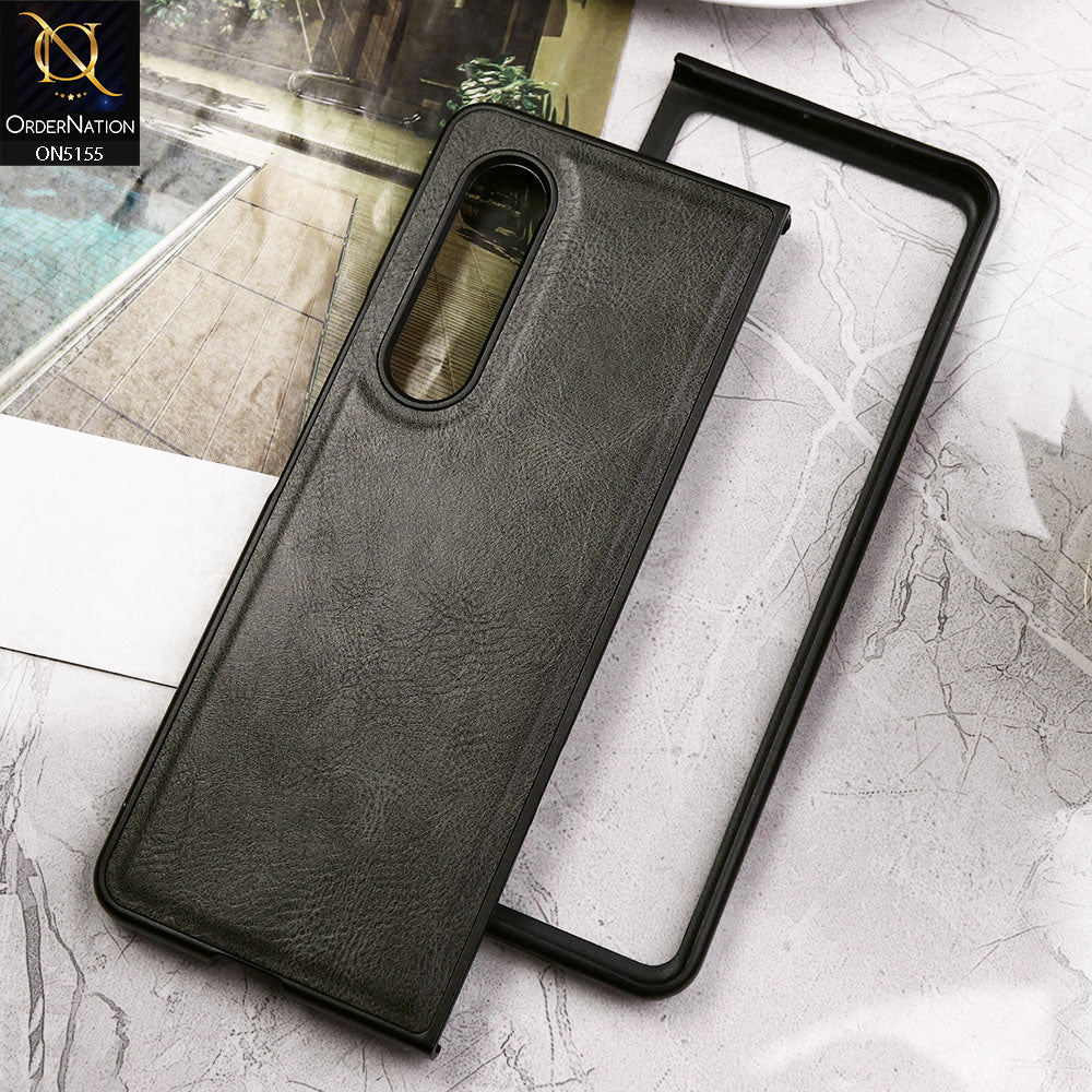Samsung Galaxy Z Fold 3 5G Cover - Gray - New Primum Pu Leather Hard Shell Protective Case