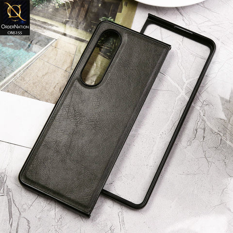 Samsung Galaxy Z Fold 4 5G Cover - Gray - New Primum Pu Leather Hard Shell Protective Case