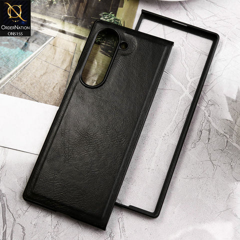 Samsung Galaxy Z Fold 6 5G Cover - Black - New Primum Pu Leather Hard Shell Protective Case