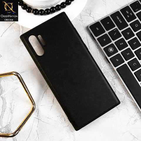 Samsung Galaxy Note 10 Pro Cover - Black - Luxurey Soft Silicon and TPU Leather Case