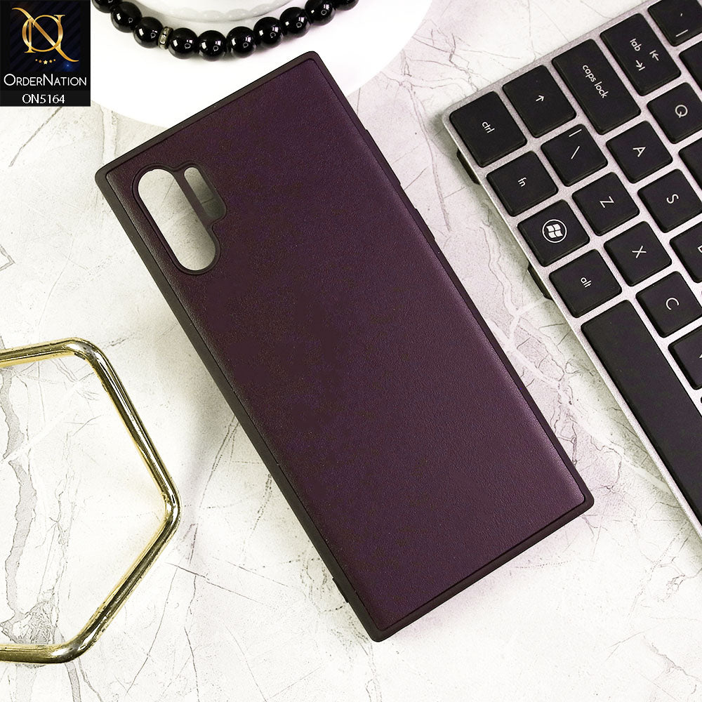 Samsung Galaxy Note 10 Pro Cover - Purple - Luxurey Soft Silicon and TPU Leather Case