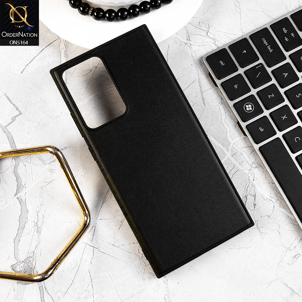 Samsung Galaxy Note 20 Ultra Cover - Black - Luxurey Soft Silicon and TPU Leather Case