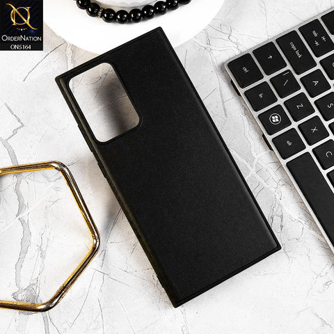 Samsung Galaxy Note 20 Ultra Cover - Black - Luxurey Soft Silicon and TPU Leather Case