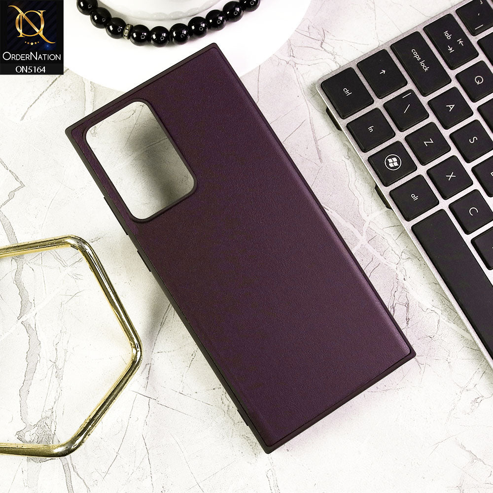 Samsung Galaxy Note 20 Ultra Cover - Purple - Luxurey Soft Silicon and TPU Leather Case