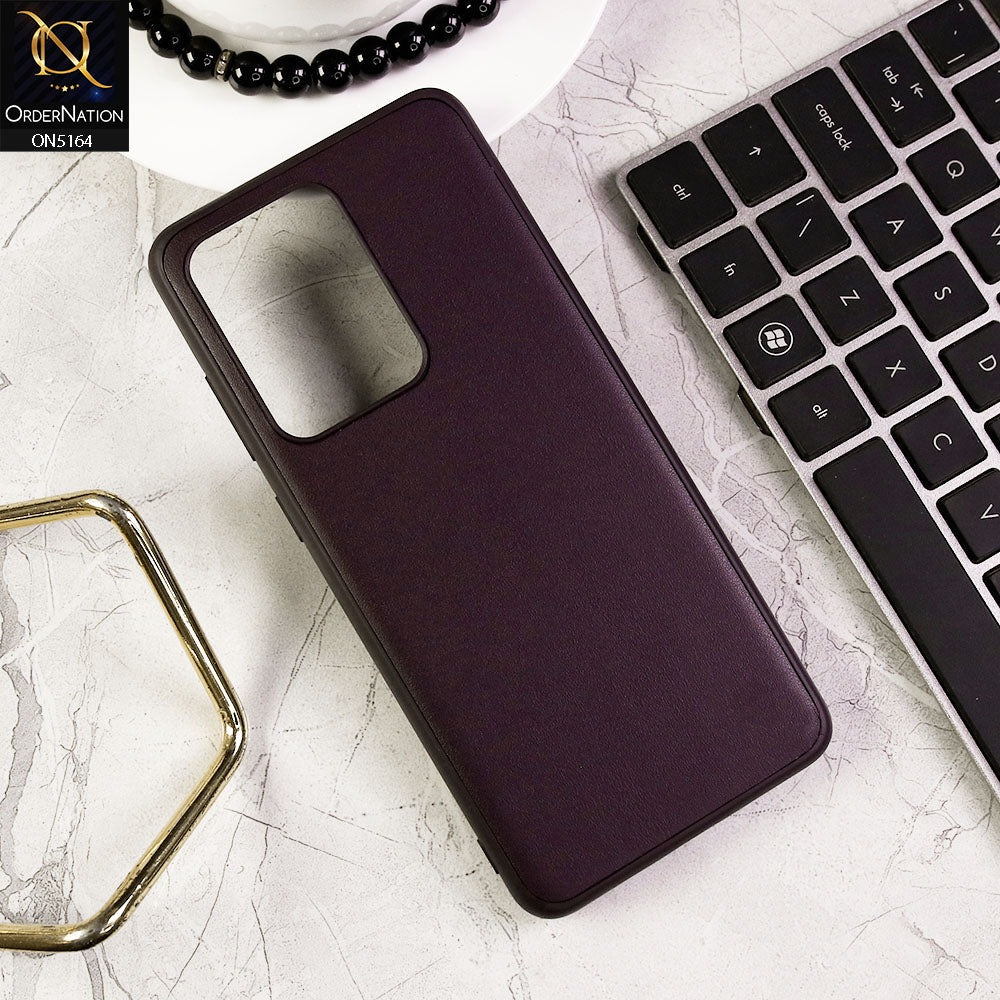 Samsung Galaxy S20 Ultra Cover - Purple - Luxurey Soft Silicon and TPU Leather Case