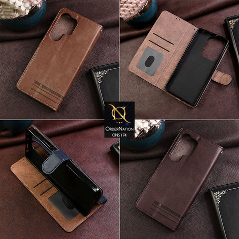 Infinix Smart 8 Plus Cover - Light Brown - Premium Magnetic Leather Wallet Flip book Card Slots Soft Case