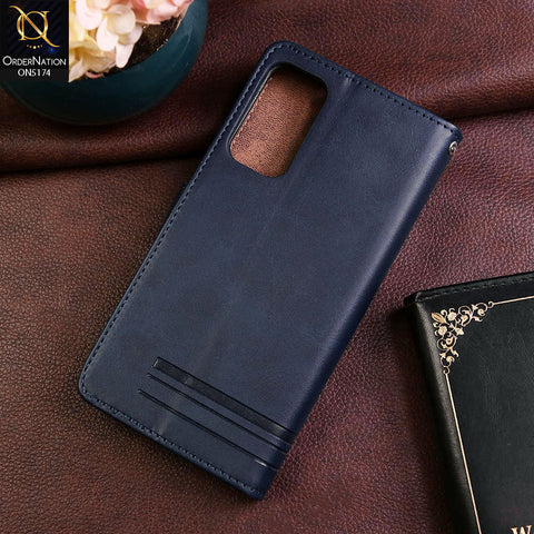 Samsung Galaxy A15 4G Cover - Blue -  Premium Magnetic Leather Wallet Flip book Card Slots Soft Case