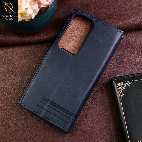 Vivo S18 Cover - Blue -  Premium Magnetic Leather Wallet Flip book Card Slots Soft Case