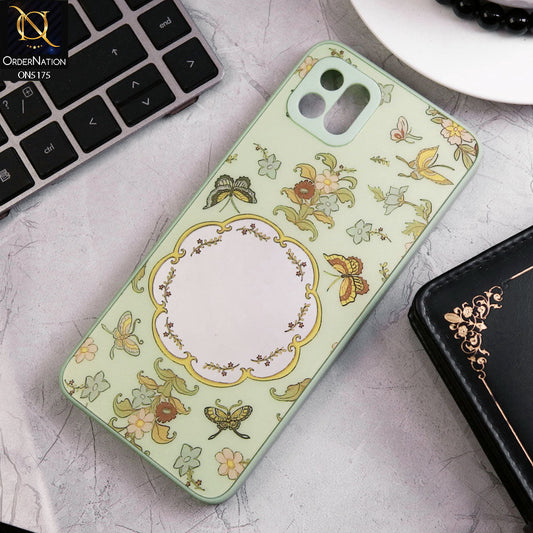 Oppo A16K Cover - Green - Trendy Printed Spring Floral Design Mirror Soft Border Case With Camera Protection