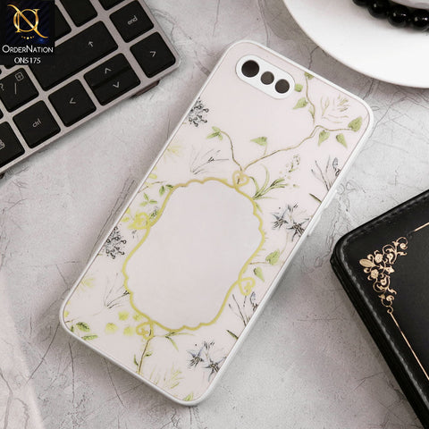 Oppo A1K Cover - White - Trendy Printed Spring Floral Design Mirror Soft Border Case With Camera Protection