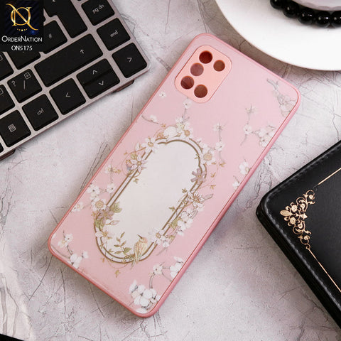 Samsung Galaxy A31 Cover - Pink - Trendy Printed Spring Floral Design Mirror Soft Border Case With Camera Protection